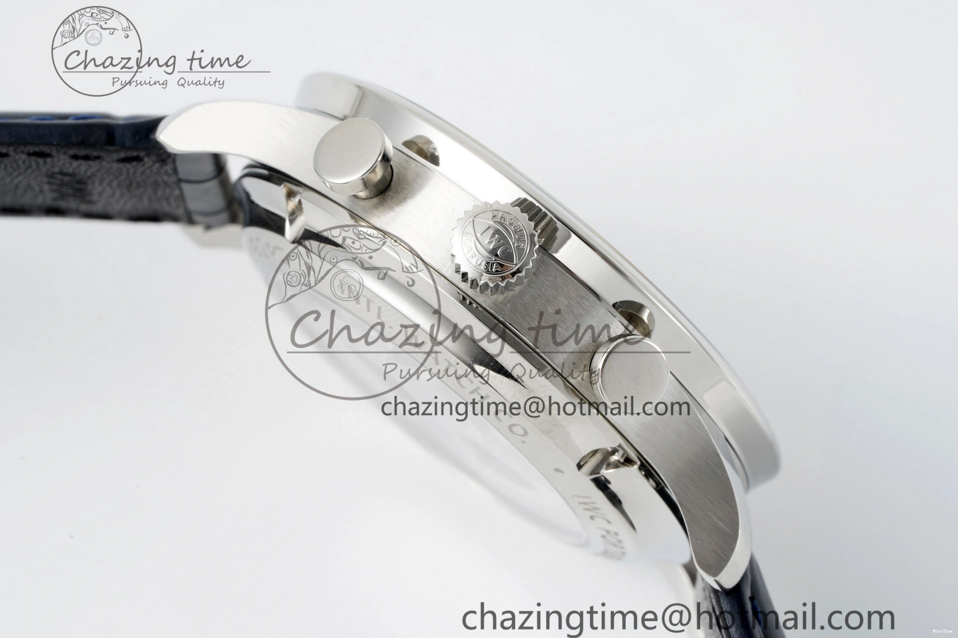 MIROTIME 1230 Portuguese Chrono IW3716 RSF 1:1 Best Edition Blue Dial on Black Leather Strap A RelaxedFit 7045